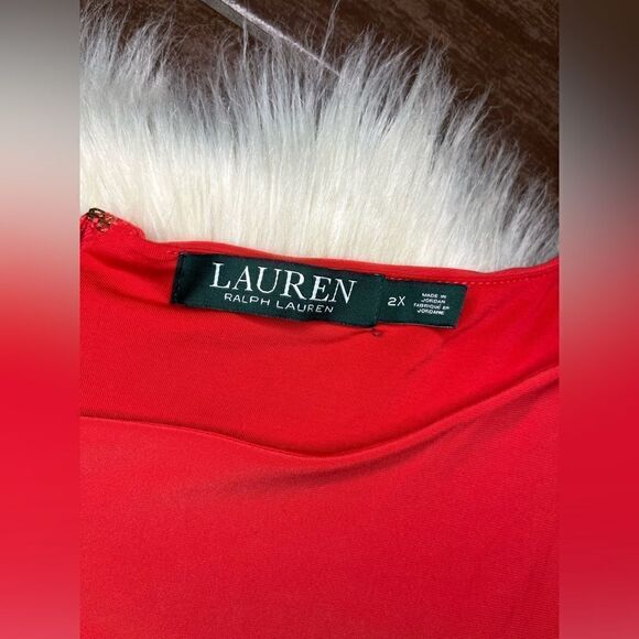 Lauren Ralph Lauren orange wide legged jumpsuit sz 2X - Picture 3 of 7